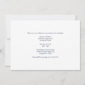 Navy Blue Class of 2026 Photo Graduation Party Einladung (Rückseite)