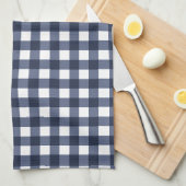 Navy Blue Classic Gingham Karo Kariert Geschirrtuch (Viertel Falte)