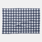 Navy Blue Classic Gingham Karo Kariert Geschirrtuch (Horizontal)