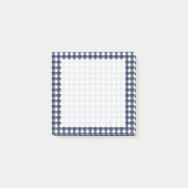 Navy Blue Classic Gingham Karo Kariert Post-it Klebezettel (Vorderseite)
