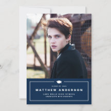 Navy Blue Classic Graduation Cap Foto Abschluss