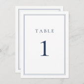 Navy Blue Classic Minimalistisch Wedding (Vorne/Hinten)