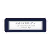 Navy Blue Classic Moderne Rücksendeadresse (Vorne)