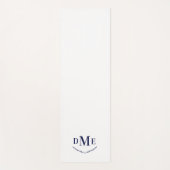 Navy Blue Classic Monogram Übung Yogamatte (Vorderseite)