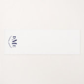 Navy Blue Classic Monogram Übung Yogamatte (Vorderseite (Horizontal))