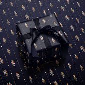Navy blue classic nutcracker wrapping paper geschenkpapier