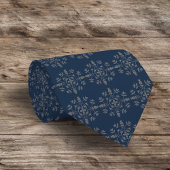 Navy Blue Classic Silberschneeflocken Elegant Cust Krawatte