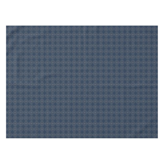 Navy Blue Classic Silver Snowflakes Elegant Custom Tischdecke (Vorderseite (Horizontal))