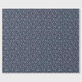 Navy Blue Classic Wedding Gift Wrapping Paper Geschenkpapier (Flach)