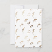 Navy Blue classic white Gold crest wedding RSVP Karte (Rückseite)