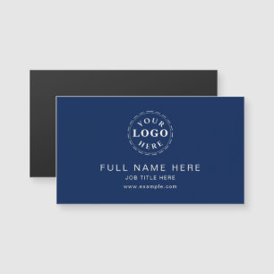 Navy Blue Clean Design Magnetic Business Card Magnetkarte