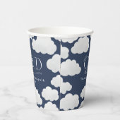 Navy Blue Cloud 9 Dusche modern stilvoll Pappbecher (Rechts)
