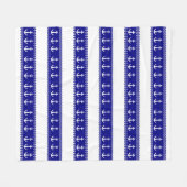Navy Blue Coastal Muster Anker Fleecedecke (Vorderseite (Horizontal))