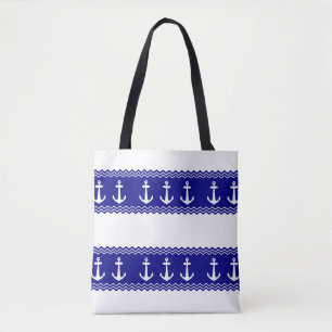 Navy Blue Coastal Muster Anker Tasche