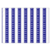 Navy Blue Coastal Muster Anker Tischdecke (Vorderseite (Horizontal))