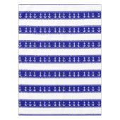 Navy Blue Coastal Muster Anker Tischdecke (Vorderseite)
