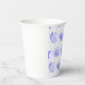 Navy Blue Coastal Seashells Starfish Pappbecher (Rechts)