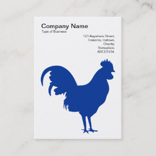 Navy Blue Cockerel - Schwarz auf Weiß Visitenkarte