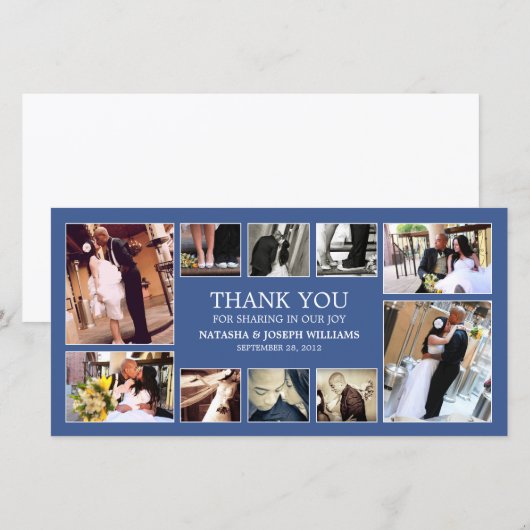 NAVY BLUE COLLAGE | DANKE, DASS DU KARTE (Vorne/Hinten)