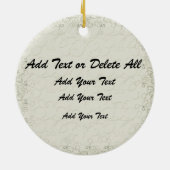 Navy Blue Colon Cancer Ribbon from Heart - SR Keramik Ornament (Hinten)