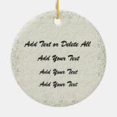 Navy Blue Colon Cancer Ribbon from Heart - SR Keramikornament (Hinten)