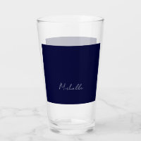 Navy Blue Color Schlicht Moderne Namenskalligraphi