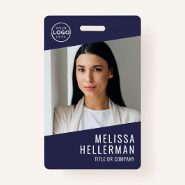 Navy Blue Company Logo Employee ID Ausweis