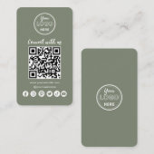 Navy Blue Connect mit dem QR-Code der US Social Me Visitenkarte (Vorne/Hinten)