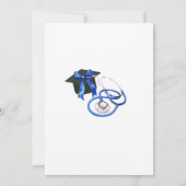 Navy Blue Coquette Nurse Graduation Einladung (Rückseite)