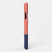 Navy Blue Coral Pink Muster Anker anpassbar Case-Mate iPhone Hülle (Hinten/Rechts)