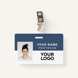 Navy Blue Corporate Employee Foto Tag Ausweis