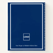 Navy Blue Corporate Logo Company Notizblock (Rückseite)