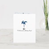 Navy Blue Costa Rica Passport Wedding Einladung (Rückseite)