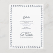 Navy Blue Crest Formal Classic Wedding Details  Begleitkarte (Vorderseite)