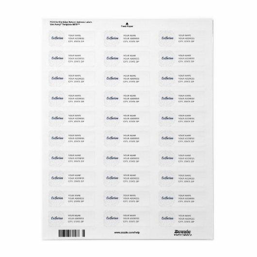 Navy Blue Crochet Chart Label (Vorne)