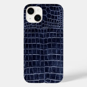 Navy Blue Crocodile Case-Mate iPhone Hülle (Rückseite)