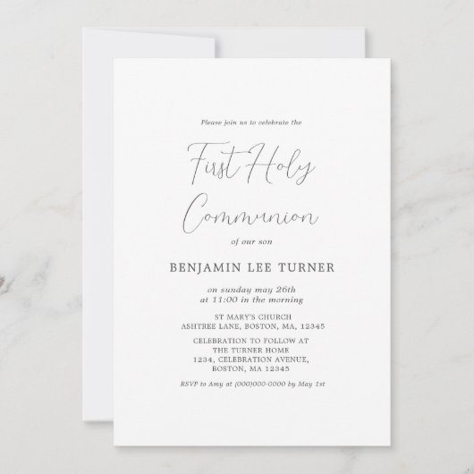 Navy Blue Cross | Erste Einladung (Vorderseite)