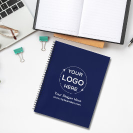 Navy Blue Custom Business Logo Notizblock