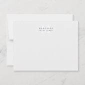 Navy Blue Custom Cologramm Monogram Name Mitteilungskarte (Vorderseite)