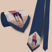 Navy Blue Custom Foto Krawatte