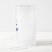 Navy Blue Custom Logo und Text 16oz Mattglas Bierglas (Mittel)