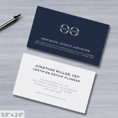 Navy Blue Custom Logo Visitenkarte