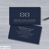 Navy Blue Custom Logo Visitenkarte