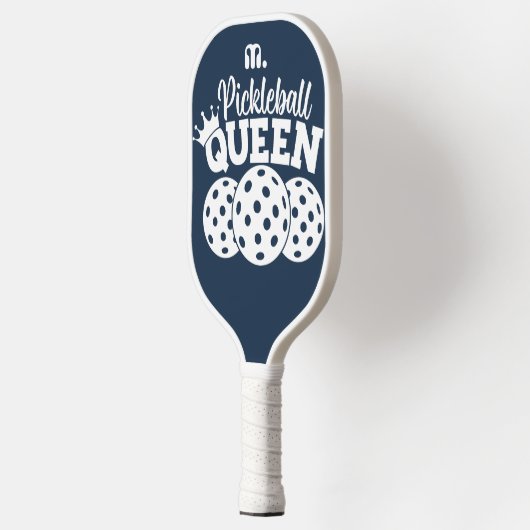 Navy Blue Custom Monogram Pickleball Queen Pickleball Schläger (Links)