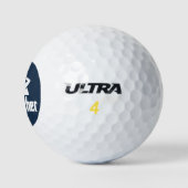 Navy Blue Custom Monogram The Golf Father Golfball (Logo)