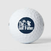 Navy Blue Custom Monogram The Golf Father Golfball (Vorderseite)