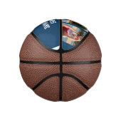 Navy Blue Custom Player Team Sports Personalized  Mini Basketball (Rechts)