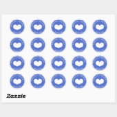 Navy Blue Custom Wedding Siegel Sticker (Blatt)