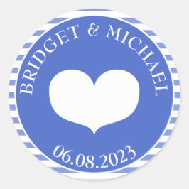 Navy Blue Custom Wedding Siegel Sticker