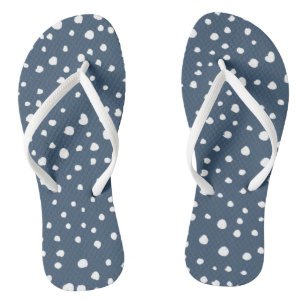 Navy Blue Dalmatian Spots, Dalmatian Dots, Dotted Badesandalen